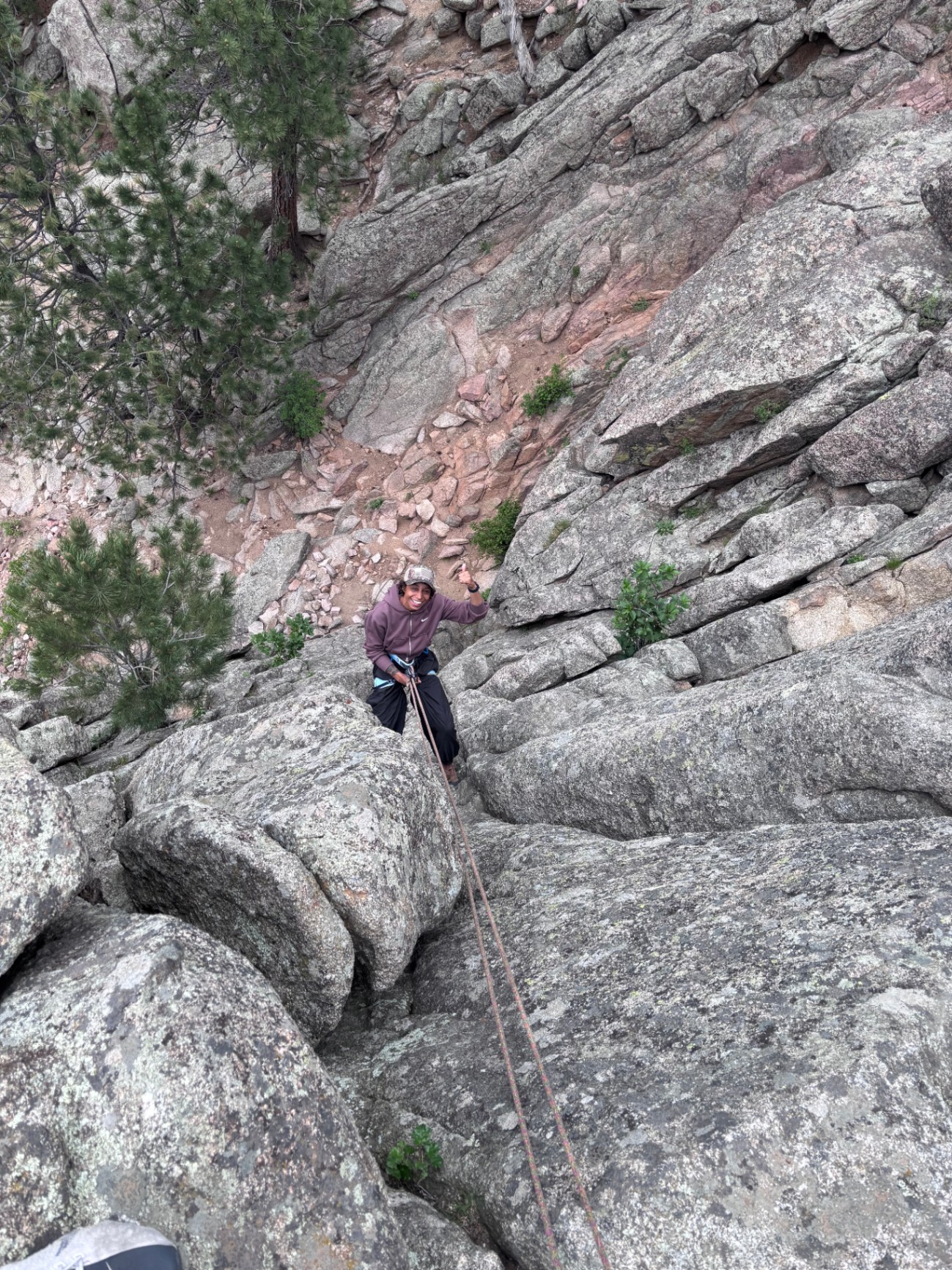 First time rappelling
