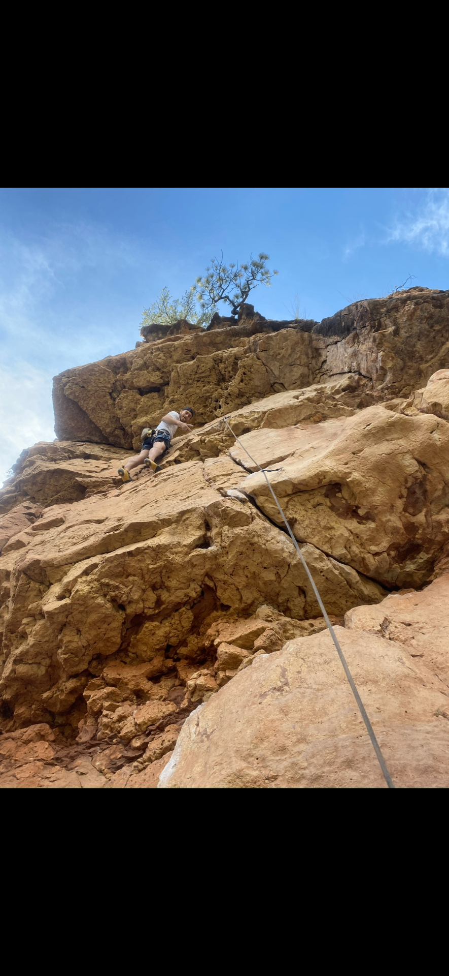 Sport climbing session